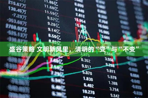 盛谷策略 文明新风里，清明的“变”与“不变”